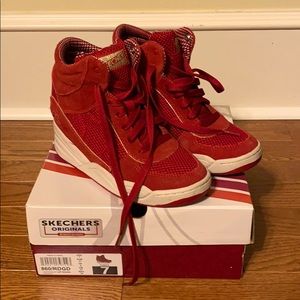 Skechers Originals Red wedge Sneakers
